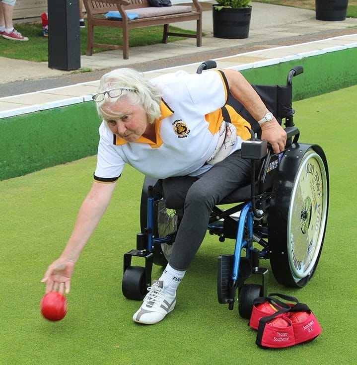 HDPE wheelchair bowls tyres made by Gemini for Bush Hill Bowls